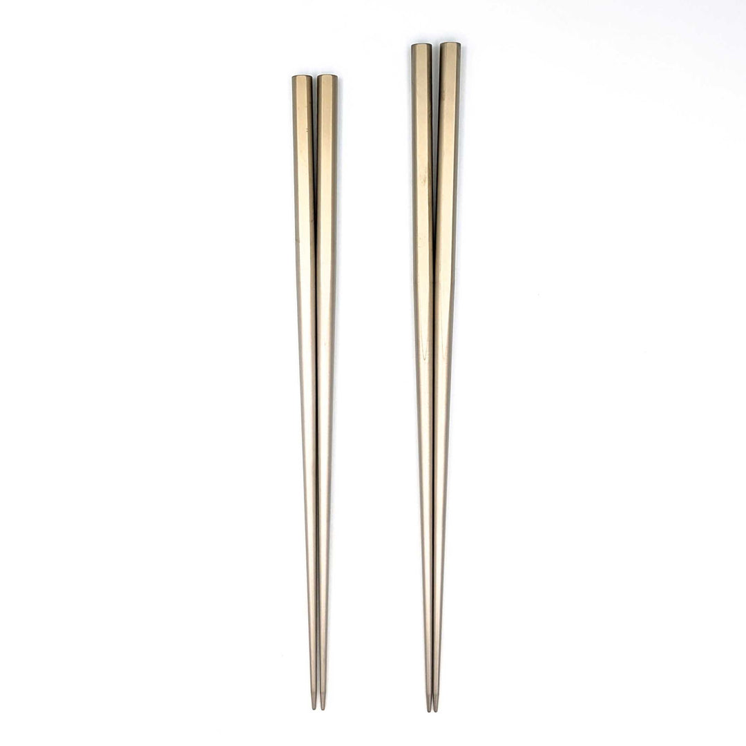 Premium Titanium Chopsticks with Oval Shape - Silver