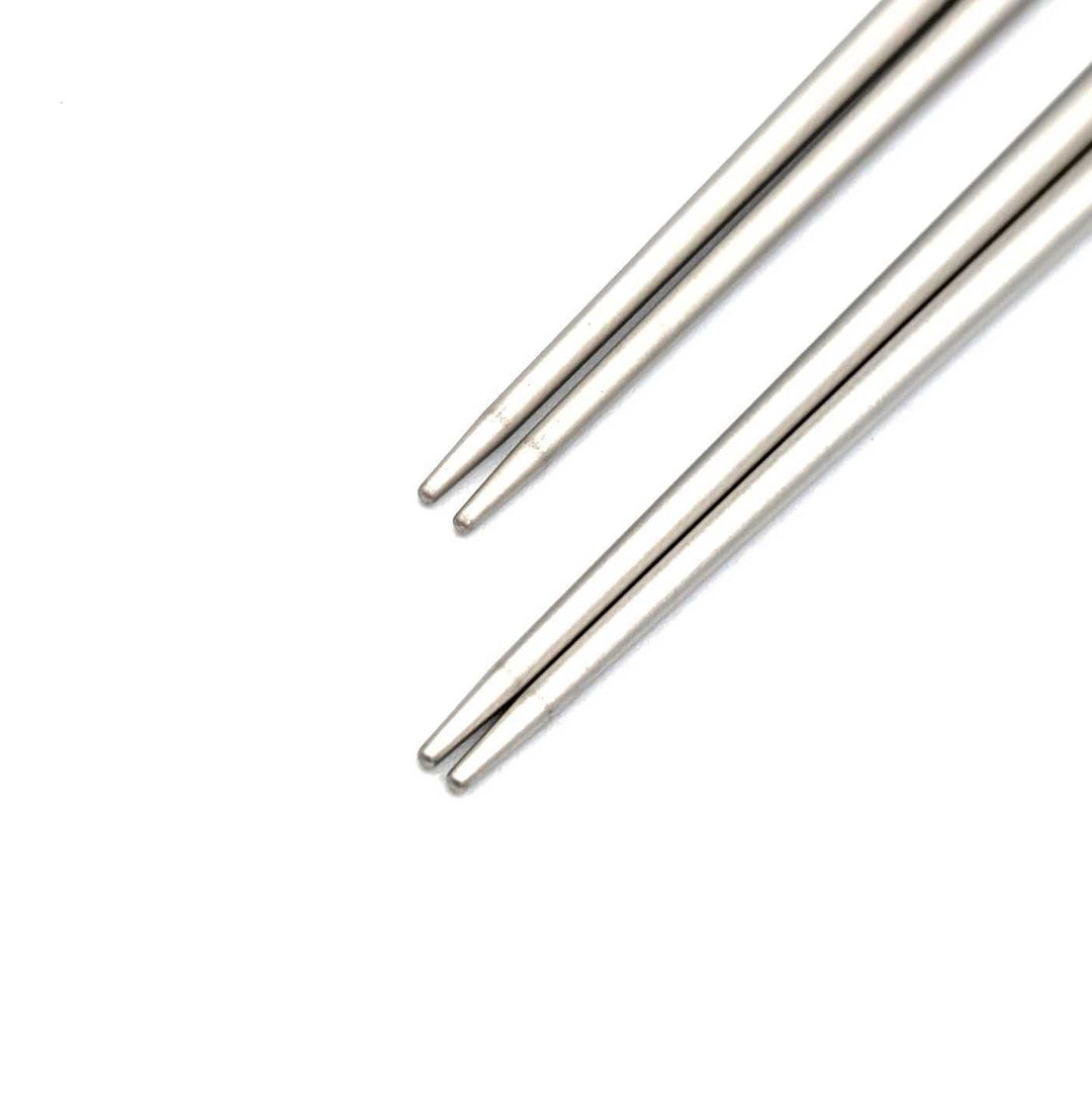 Premium Titanium Chopsticks with Oval Shape - Silver