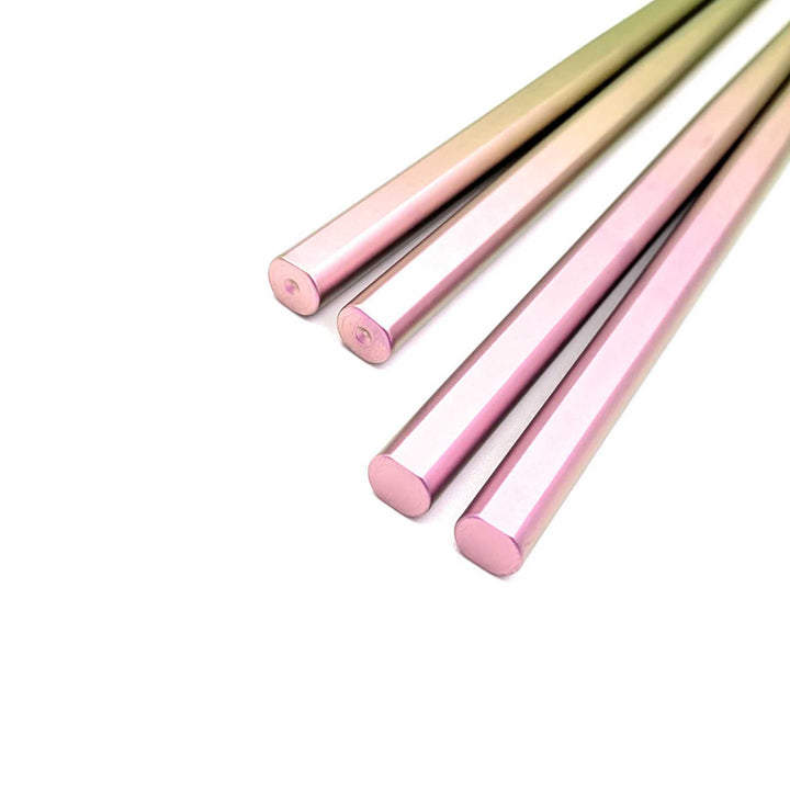 Premium Titanium Chopsticks with Oval Shape - Pink