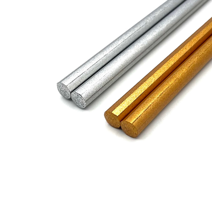 Wakasa Lacquerware Chopsticks - Black & Gold Octagonal (Engravable)