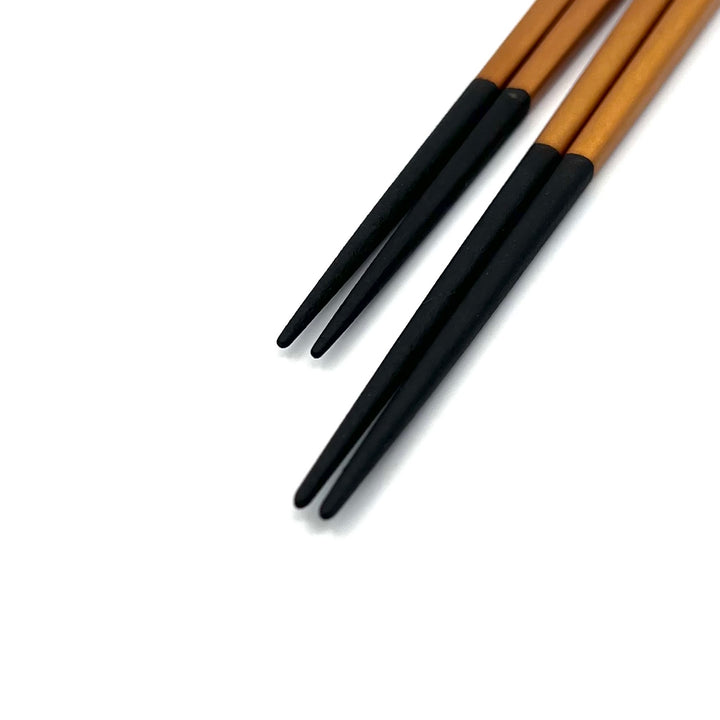 Echizen Lacquerware Chopsticks Set - Rikyū Gold & Makiji Finish