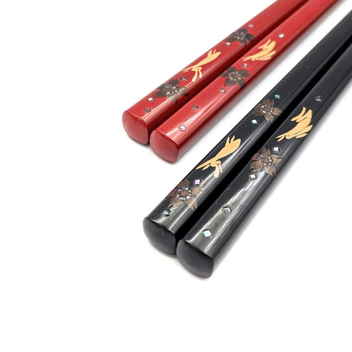Yakumo Lacquerware Cherry Blossom and Rabbit Chopsticks(Engravable)