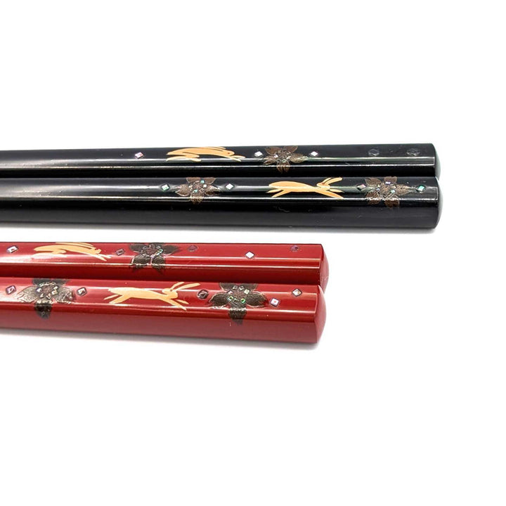 Yakumo Lacquerware Cherry Blossom and Rabbit Chopsticks(Engravable)