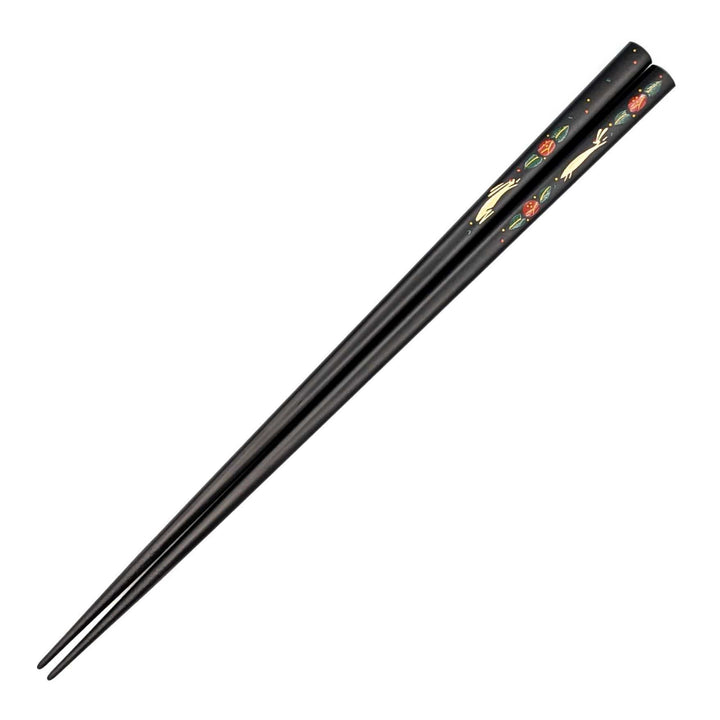 Yakumo Lacquerware Camellia and Rabbit Chopsticks(Engravable)