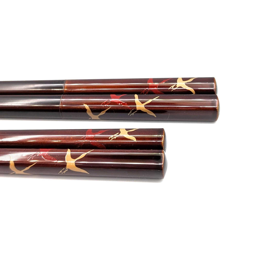 Yakumo Lacquerware Thousand Origami Cranes Chopsticks