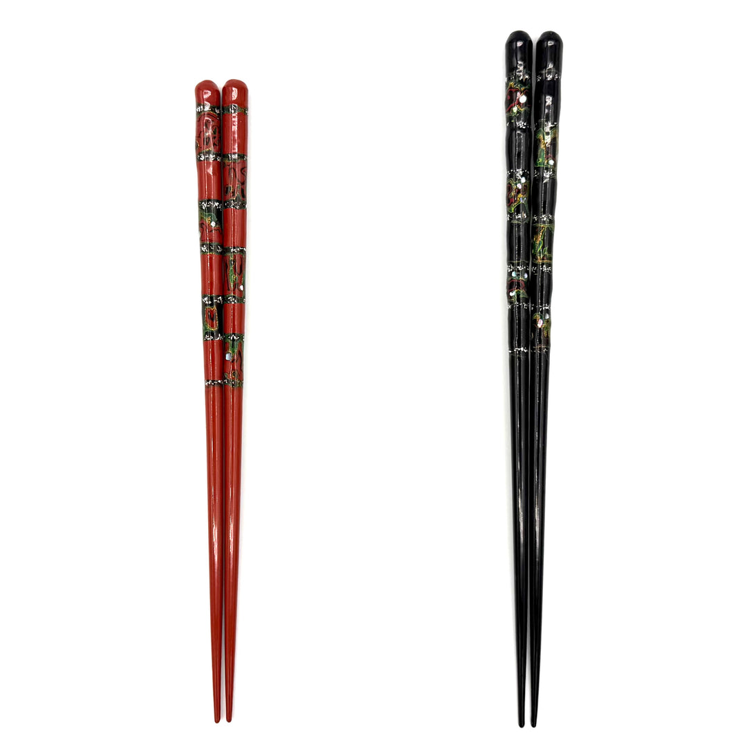 Japanese Raden Chopsticks – Mother-of-Pearl Ichimatsu Checkerboard