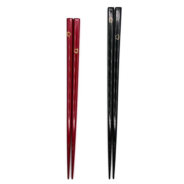 Kawatsura Lacquerware Chopsticks with Chidori Motif and Textured Tips (Engravable)