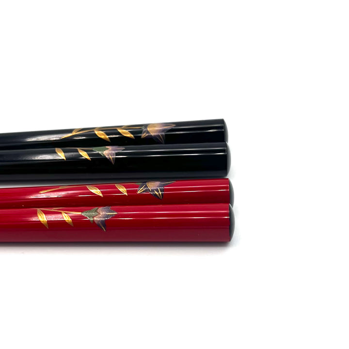 Wajima Lacquerware Chopsticks - Maki-e Bellflower