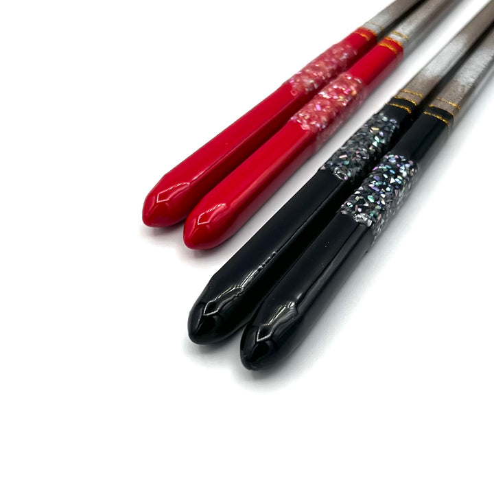 Wakasa-Nuri Starry Sky Pair Chopsticks with Shell Inlay - Dishwasher Safe