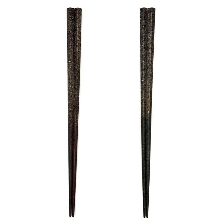 Wajima Lacquer Chopsticks – Aogai Shell & Green Opal, Pentagon