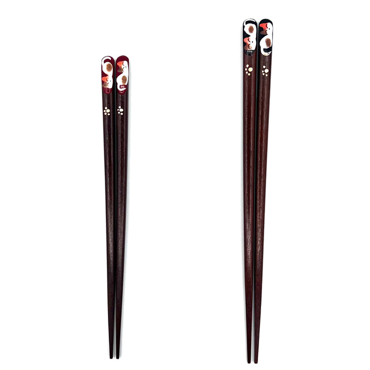 Wakasa Lacquerware Chopsticks - Cat Design (Engravable)