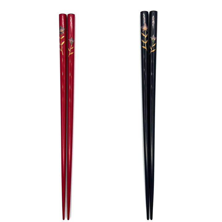Wajima Lacquerware Chopsticks - Maki-e Bellflower