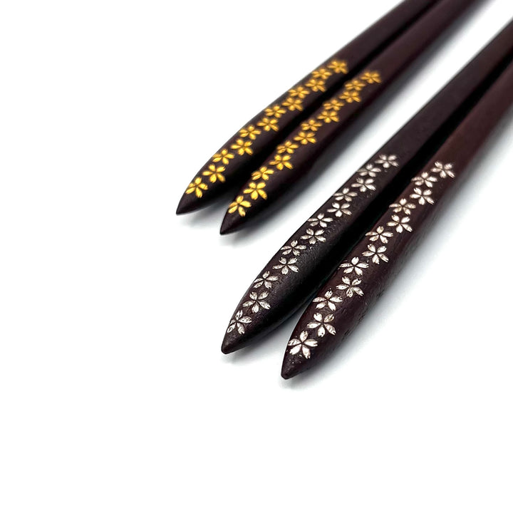 Wakasa Lacquerware Chopsticks Set - Floral Tidings