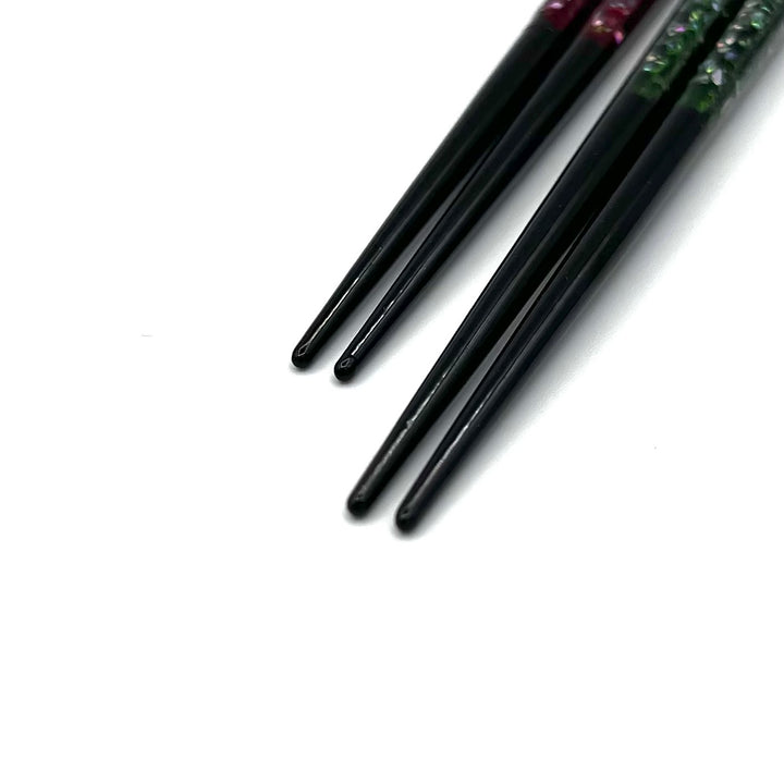 Wakasa-Nuri Shell Nebula Pair Chopsticks with Starry Night Design