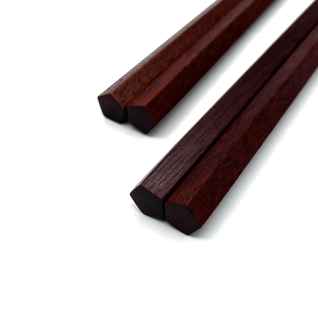 Daikokuya Pentagonal Ironwood Chopsticks with Slim Tips for Durability - Handcrafted in Tokyo