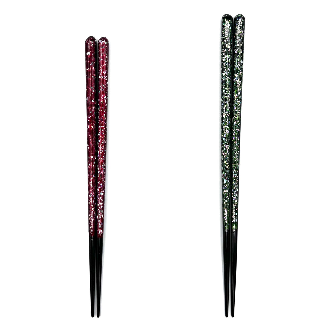 Wakasa-Nuri Shell Nebula Chopsticks with Starry Night Design