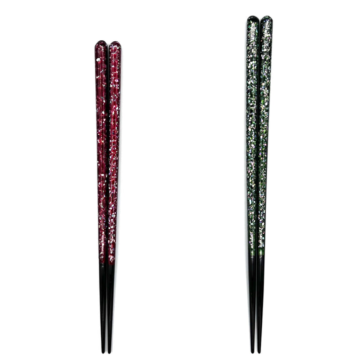 Wakasa-Nuri Shell Nebula Chopsticks with Starry Night Design