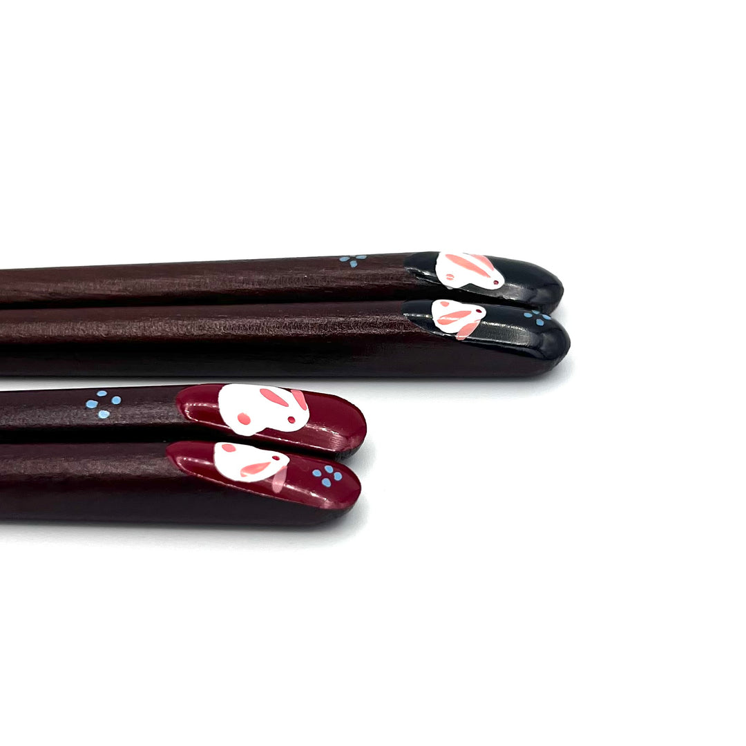 Wakasa Lacquerware Chopsticks - Rabbit Design (Engravable)