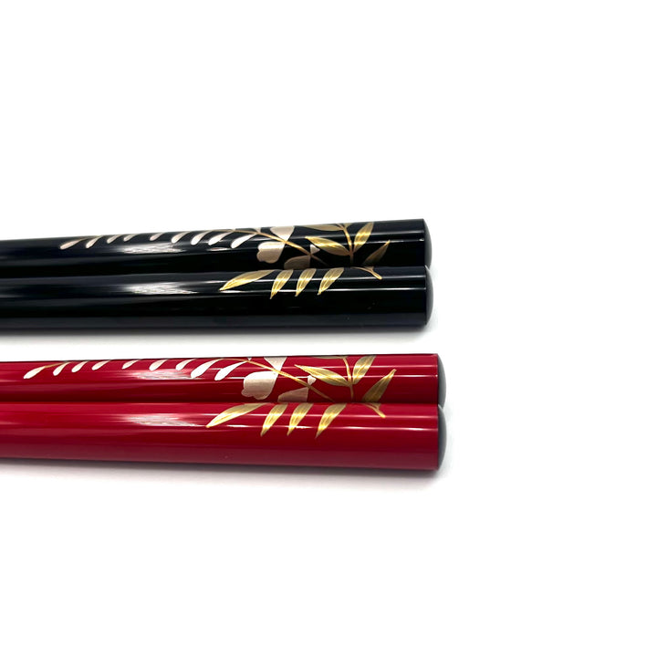 Wajima Lacquerware Chopsticks - Maki-e Wisteria Motifs