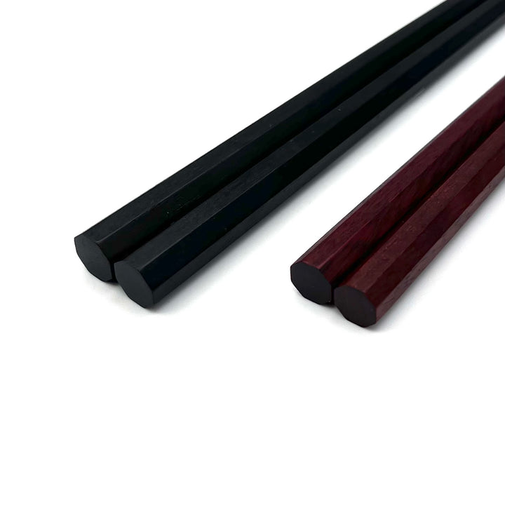 Edo-Karaki Octagonal Pair Chopsticks - Macassar Ebony and Satine
