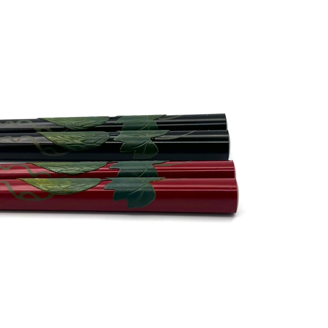 Ryukyu Lacquerware Square Bitter Melon Chopsticks (Engravable)