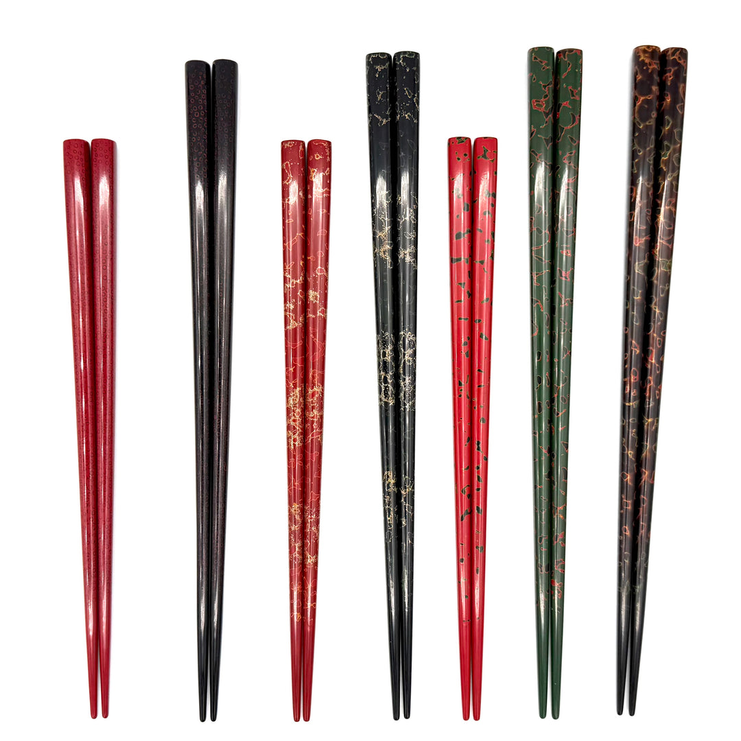 Tsugaru Lacquer Chopsticks - No anti-slip grip on the chopstick tips(Engravable)