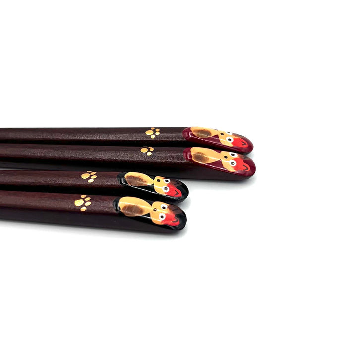 Wakasa Lacquerware Chopsticks - Maki-e Cat Design (Engravable)