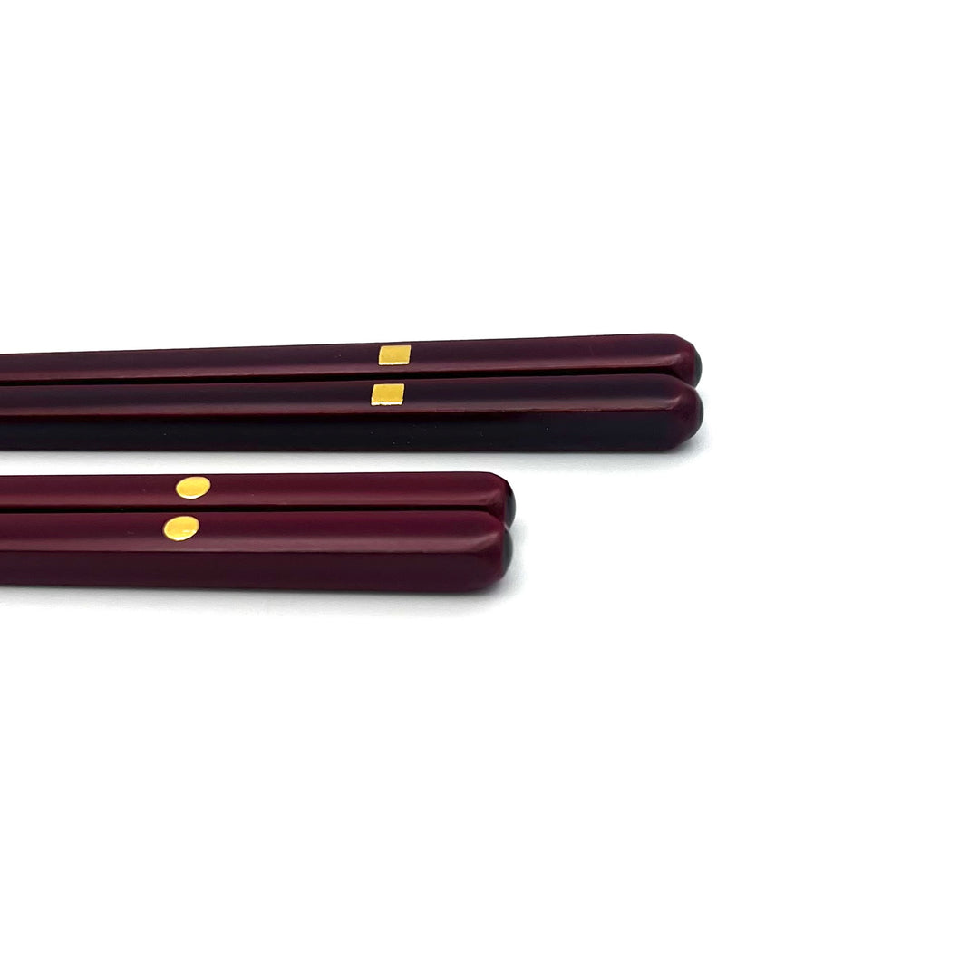Wakasa Lacquerware Chopsticks - Celebration Mirror Design (Engravable)