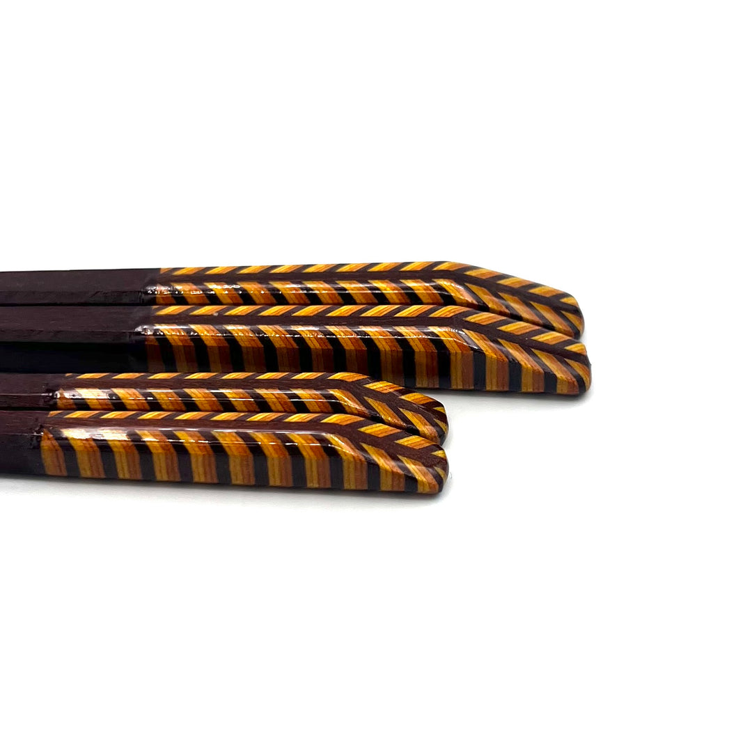 Wakasa-Nuri Square Parquetry Diamond Pattern Chopsticks(Engravable)