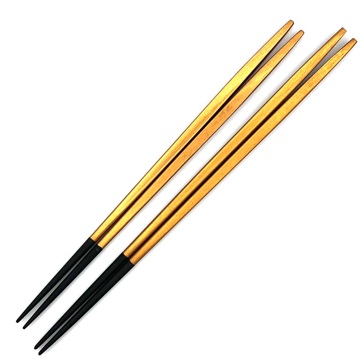Echizen Lacquerware Chopsticks Set - Rikyū Gold & Makiji Finish