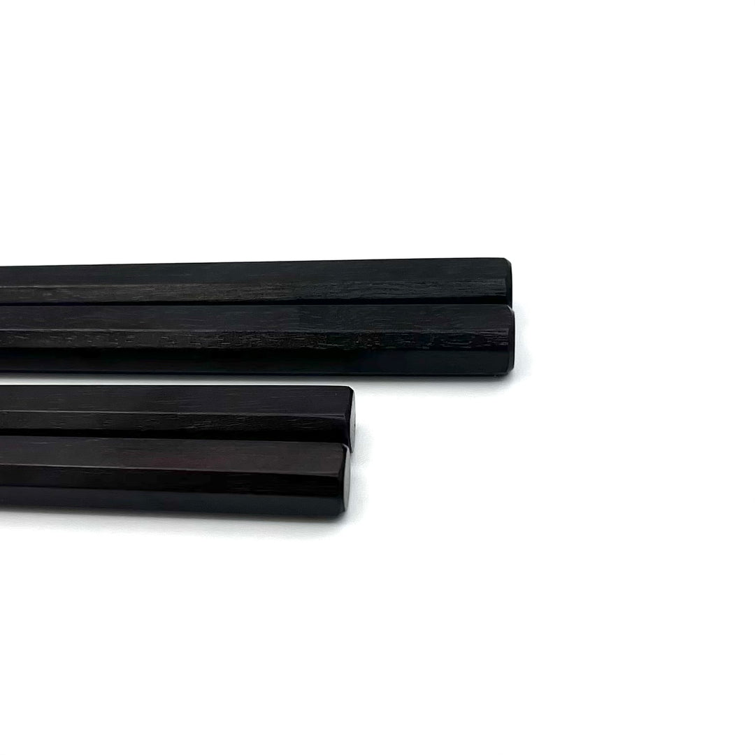 Edo-Karaki Faceted Oval Chopsticks - Macassar Ebony (Engravable)