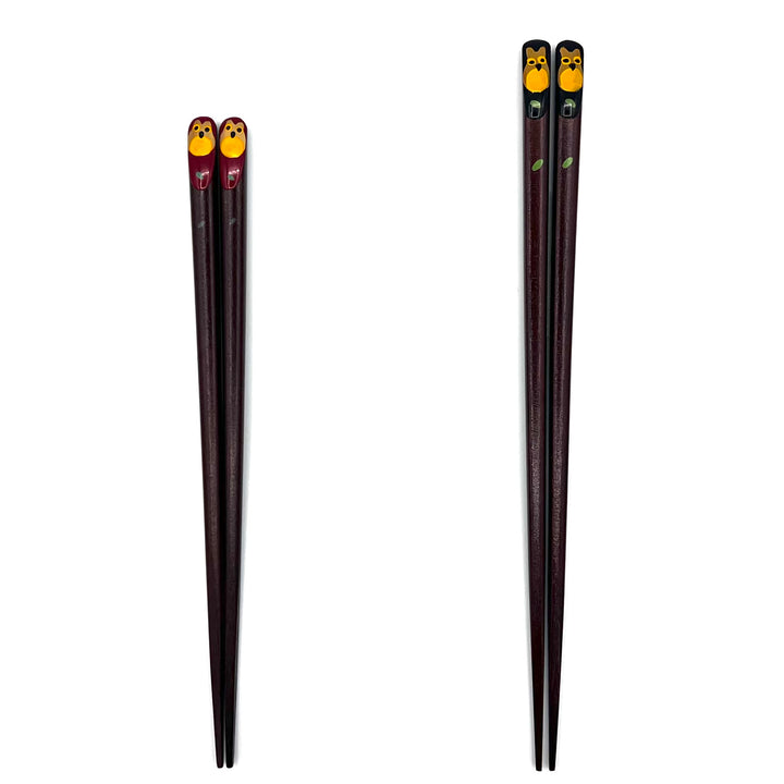 Aizu Laquerware Chopsticks - Maki-e Golden Owl Design (Engravable)