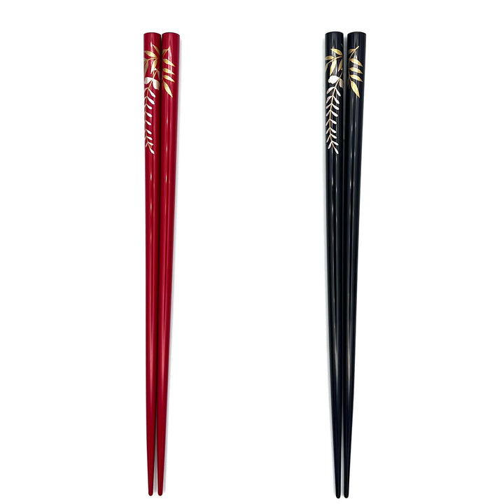 Wajima Lacquerware Chopsticks - Maki-e Wisteria Motifs