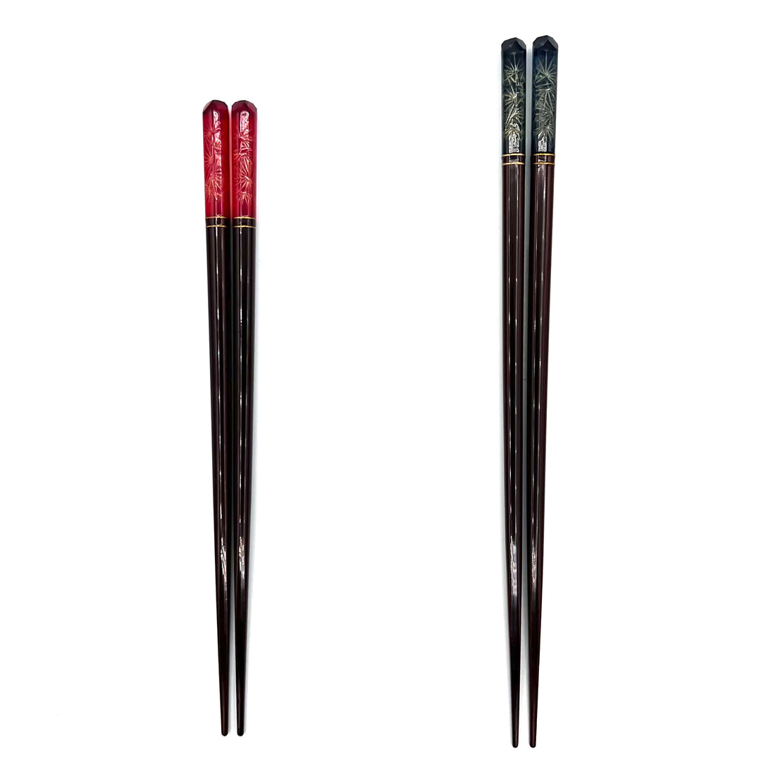 Wakasa Lacquerware Chopsticks - Pine Tree Pattern (Engravable)