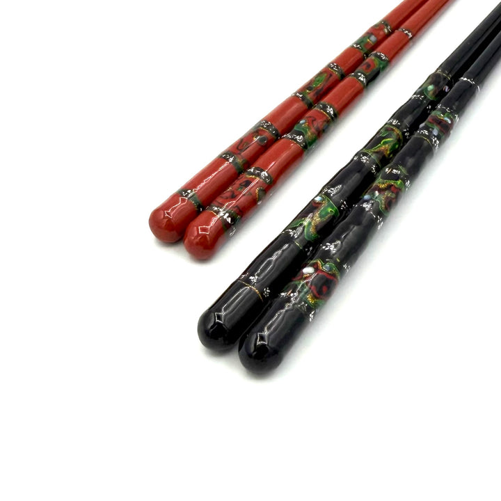 Japanese Raden Chopsticks – Mother-of-Pearl Ichimatsu Checkerboard