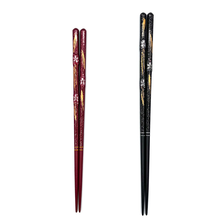 Wakasa-Nuri Sakura Rain Dishwasher Safe Chopsticks (Engravable)