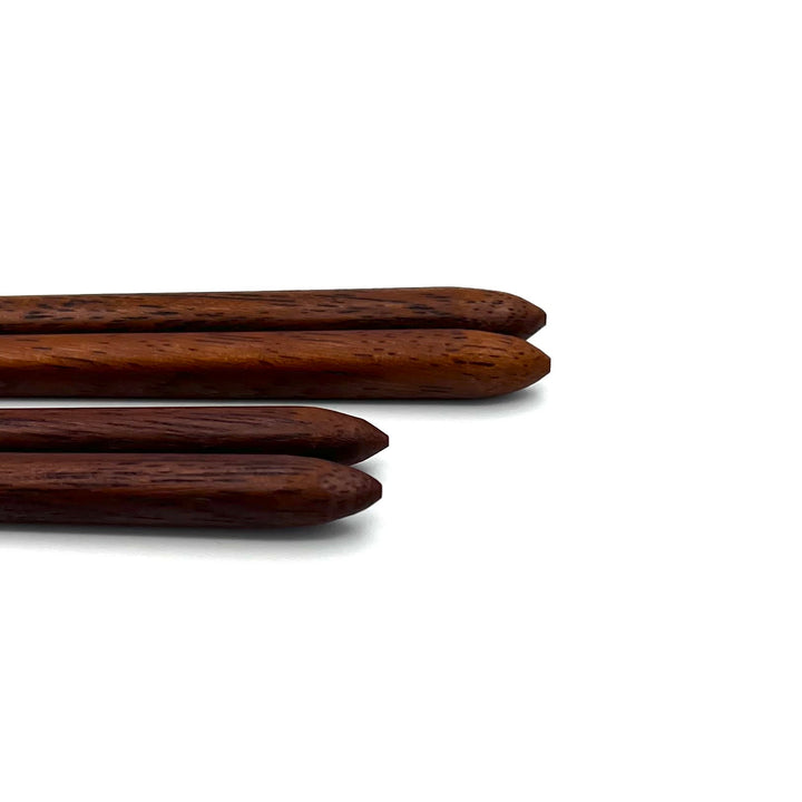 Edo-Karaki Round Natsume-Shaped Chopsticks - Ironwood