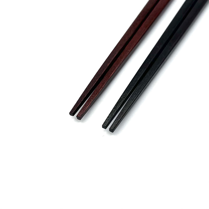 Wakasa Lacquerware Urushi Maru-Maras Tipped Square Chopsticks(Engravable)