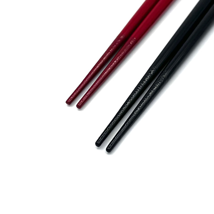 Kawatsura Lacquerware Chopsticks with Crane Motif and Textured Tips (Engravable)