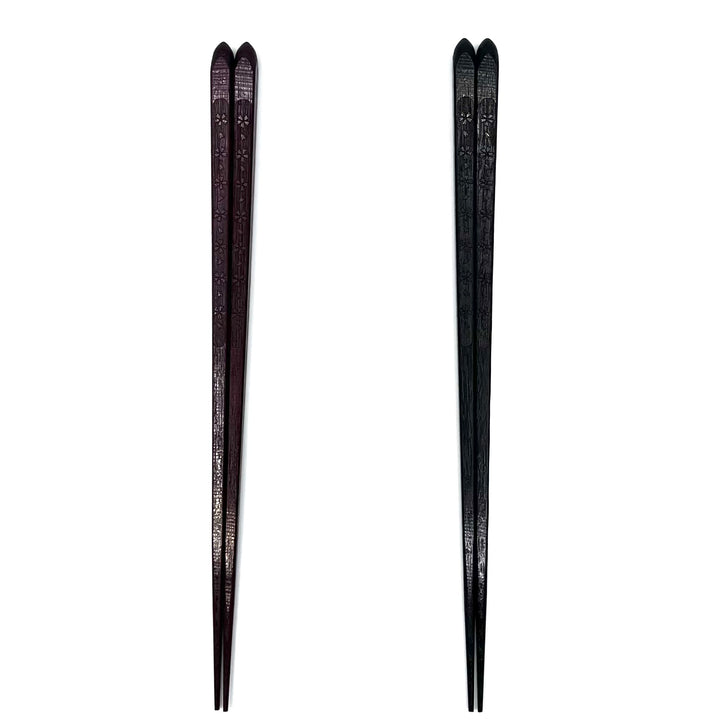Wakasa Lacquerware Chopsticks - Sakura Pattern (Engravable)