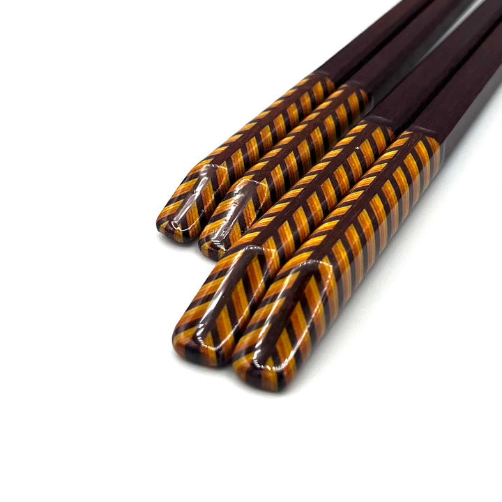 Wakasa-Nuri Square Parquetry Diamond Pattern Chopsticks(Engravable)
