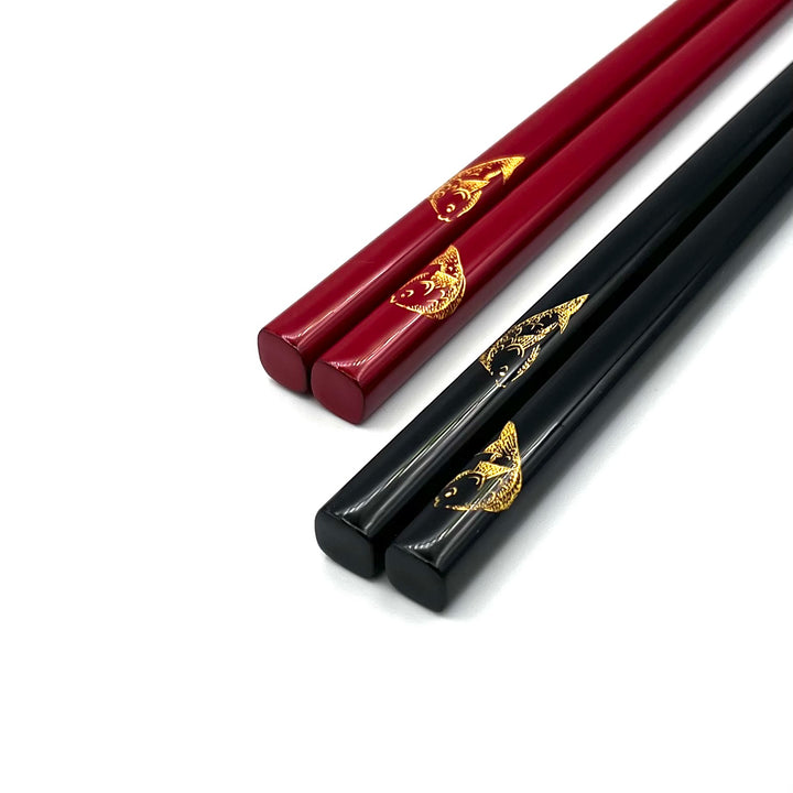 Kawatsura Lacquerware Chopsticks with Sea Bream Motif for Celebrations (Engravable)