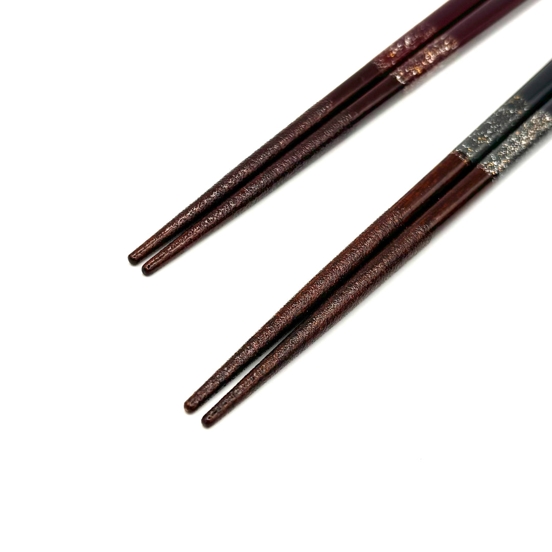 Wakasa Lacquerware Chopsticks - Gold & Silver Sakura (Engravable)