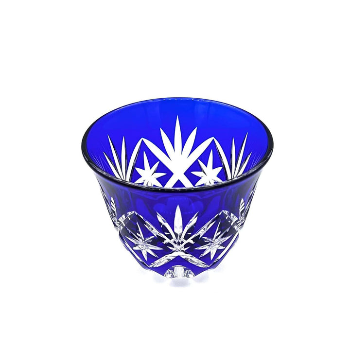 Edo Kiriko Starlight in Bamboo Leaves Sake Cup