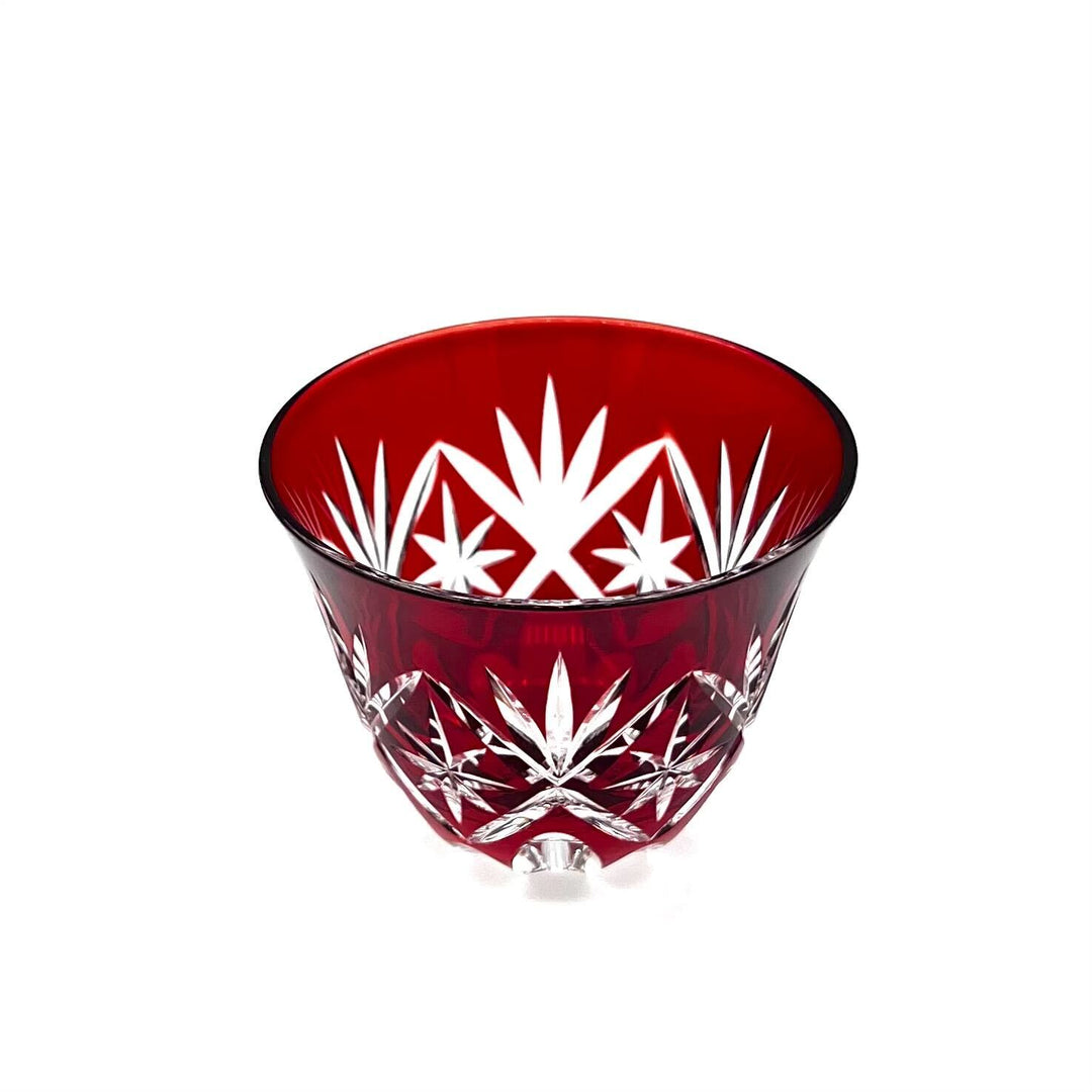 Edo Kiriko Starlight in Bamboo Leaves Sake Cup