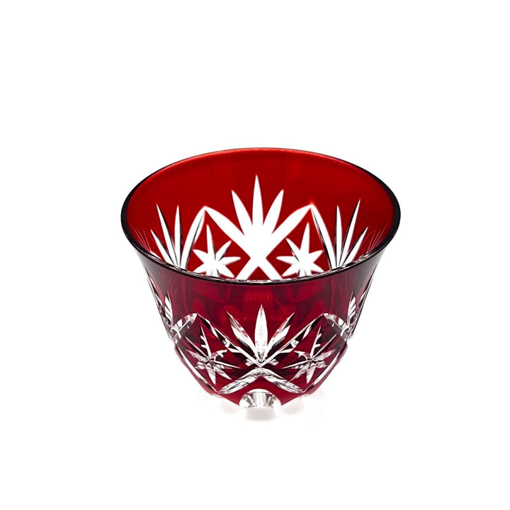Edo Kiriko Starlight in Bamboo Leaves Sake Cup