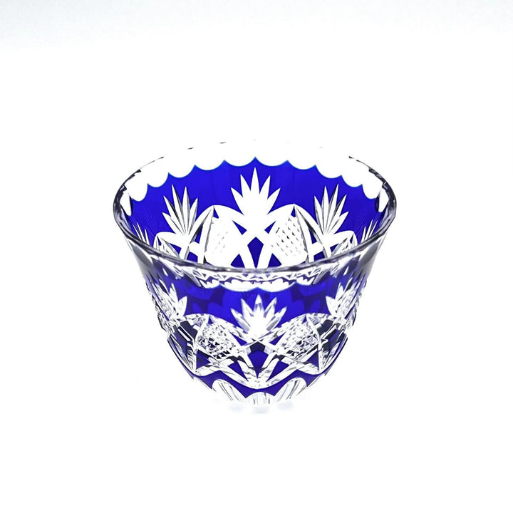 Edo Kiriko Kasaneyarai – Overlapping Bamboo Fence Design Sake Cup