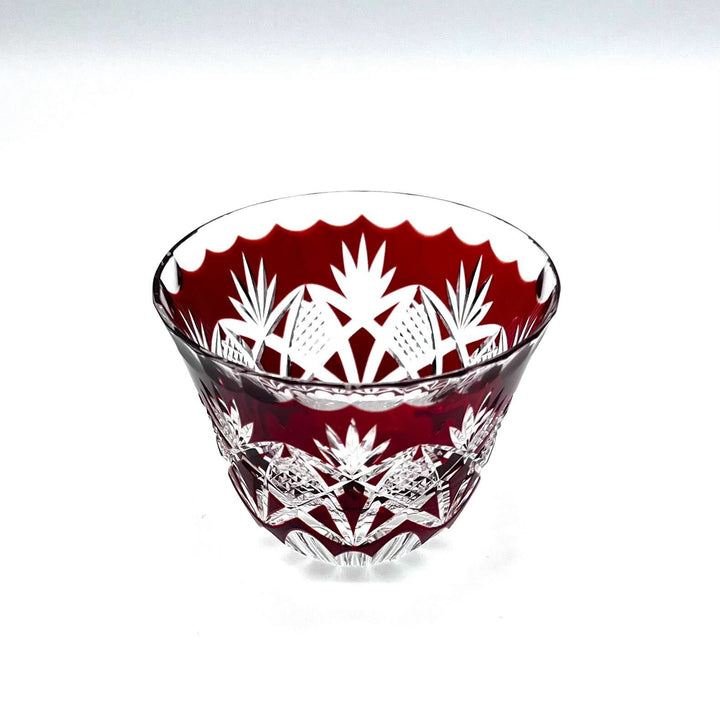 Edo Kiriko Kasaneyarai – Overlapping Bamboo Fence Design Sake Cup