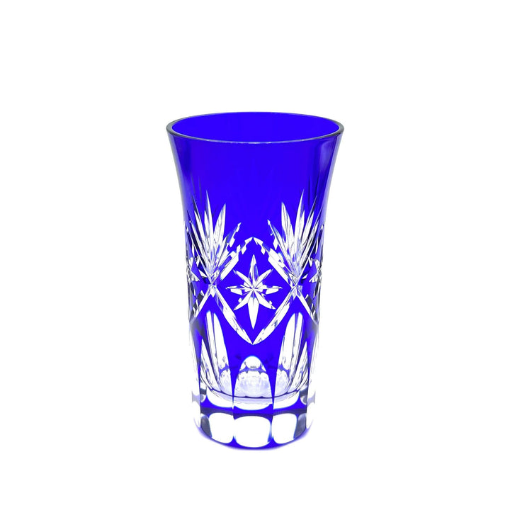 Edo Kiriko Starlight in Bamboo Leaves One-Sip Beer Glass