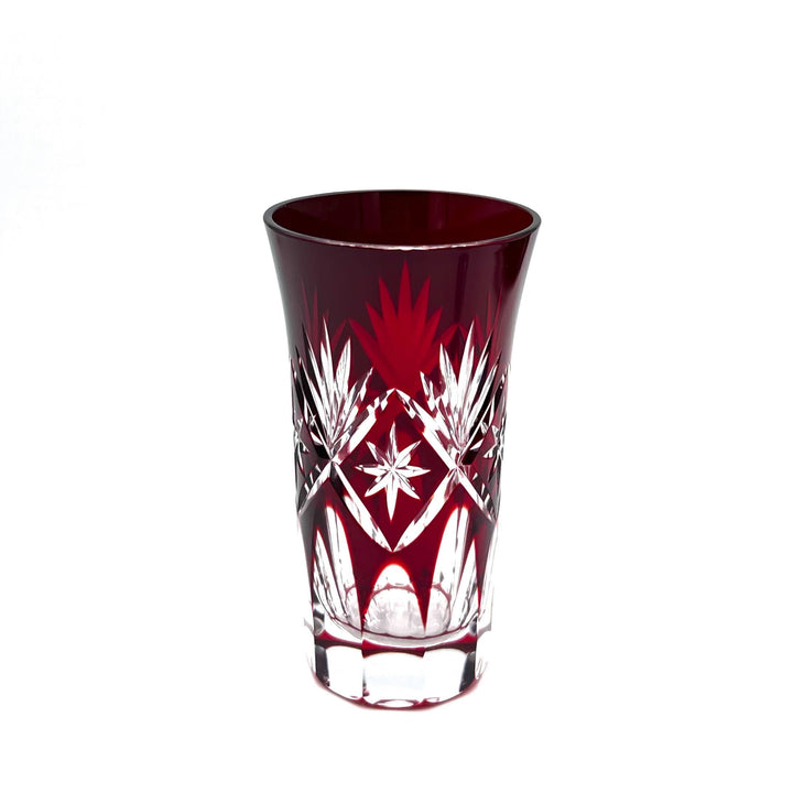 Edo Kiriko Starlight in Bamboo Leaves One-Sip Beer Glass